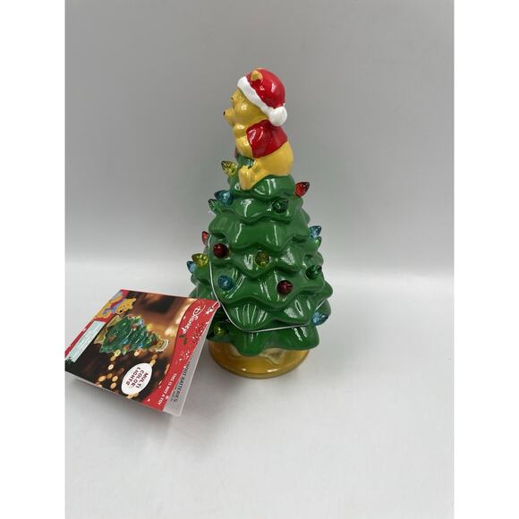 Disney Winnie the Pooh Light Up Ceramic Christmas Tree NEW With Tags! - Picture 4 of 11